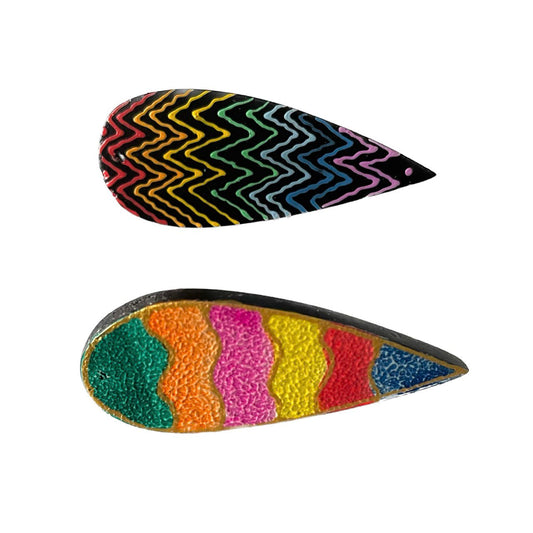 Teardrop Tribal Brooch (Set of 2)
