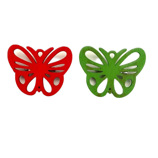 Rounded Butterfly Brooch (Set of 2)