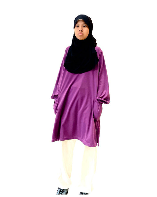 Dry Fit Tee Purple - Long Length