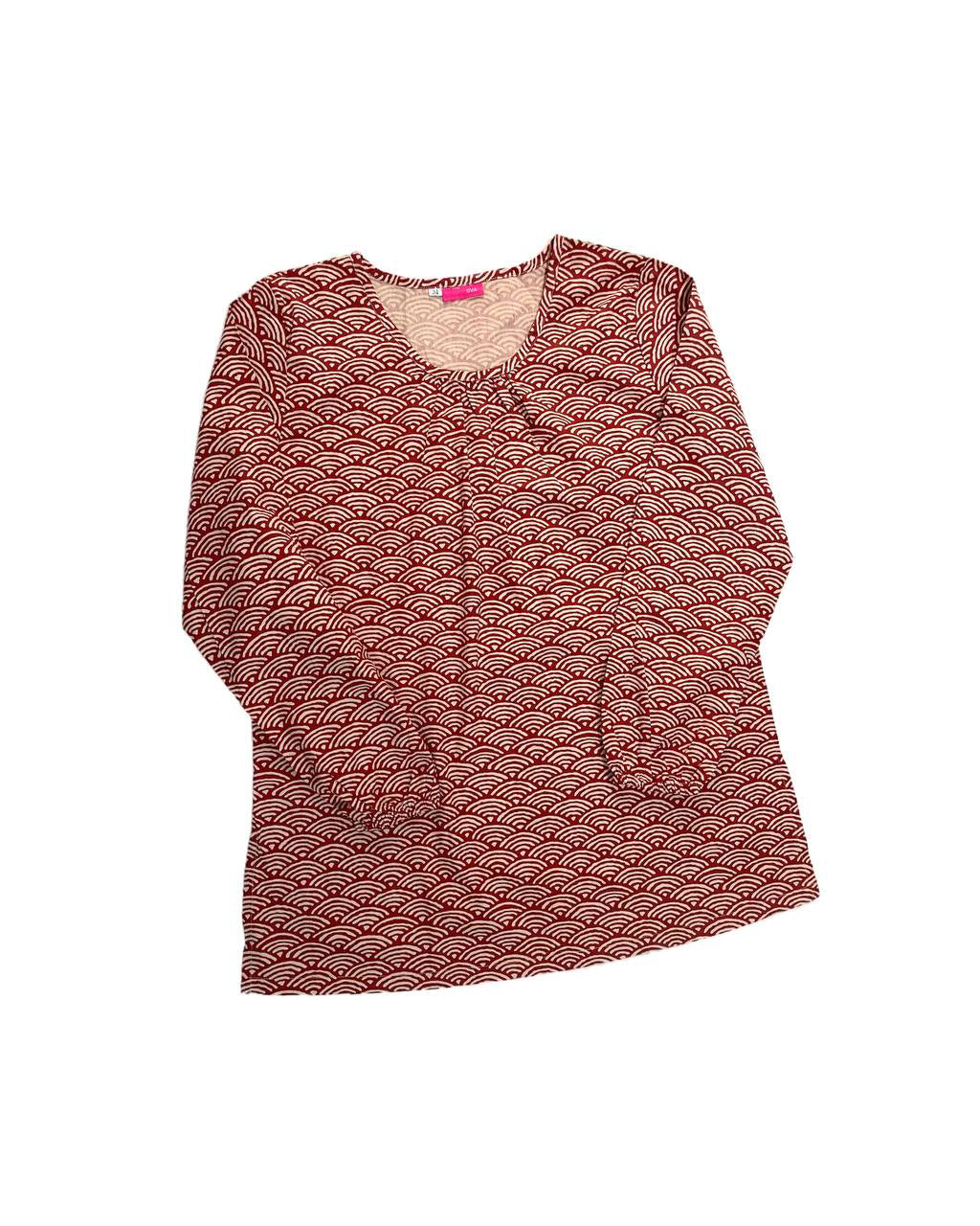 Japanese Waves Maroon