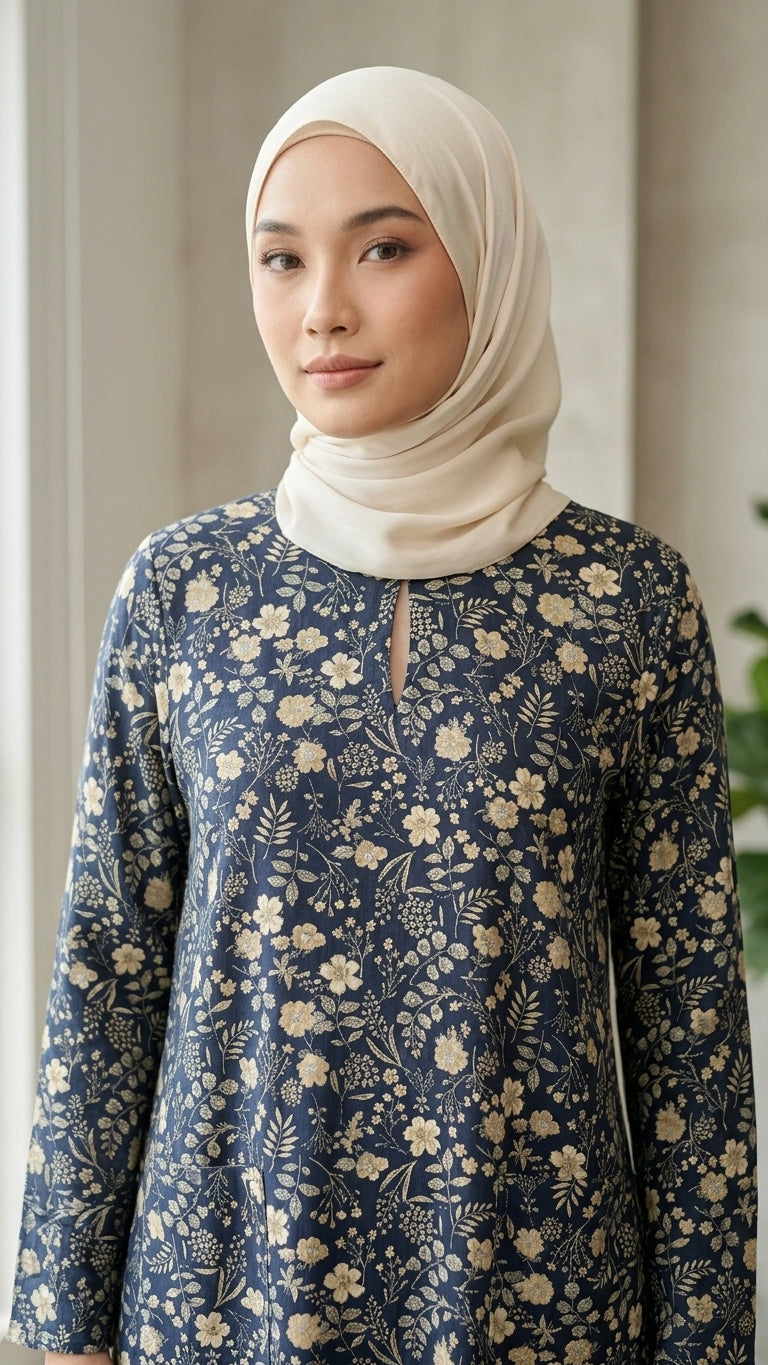 Botanica Long Blouses in Sage & Midnight Blue