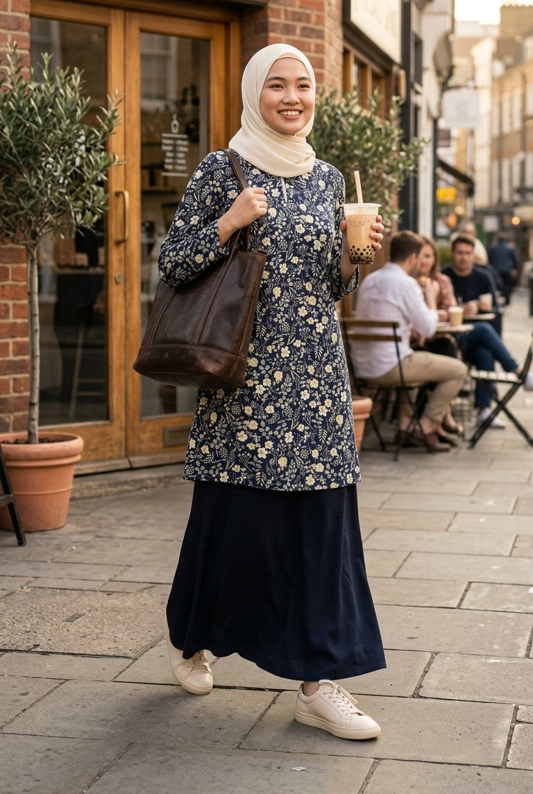Botanica Long Blouses in Sage & Midnight Blue