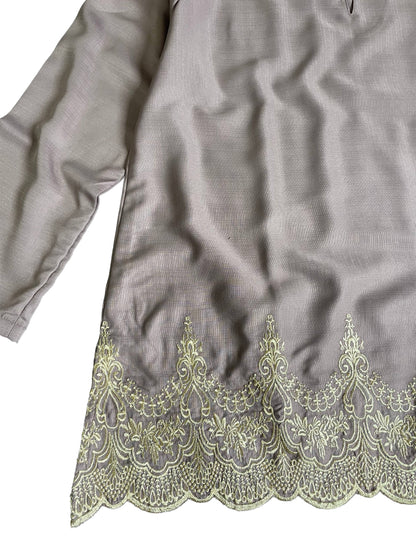 Embrodiery Dull Lilac Long Length