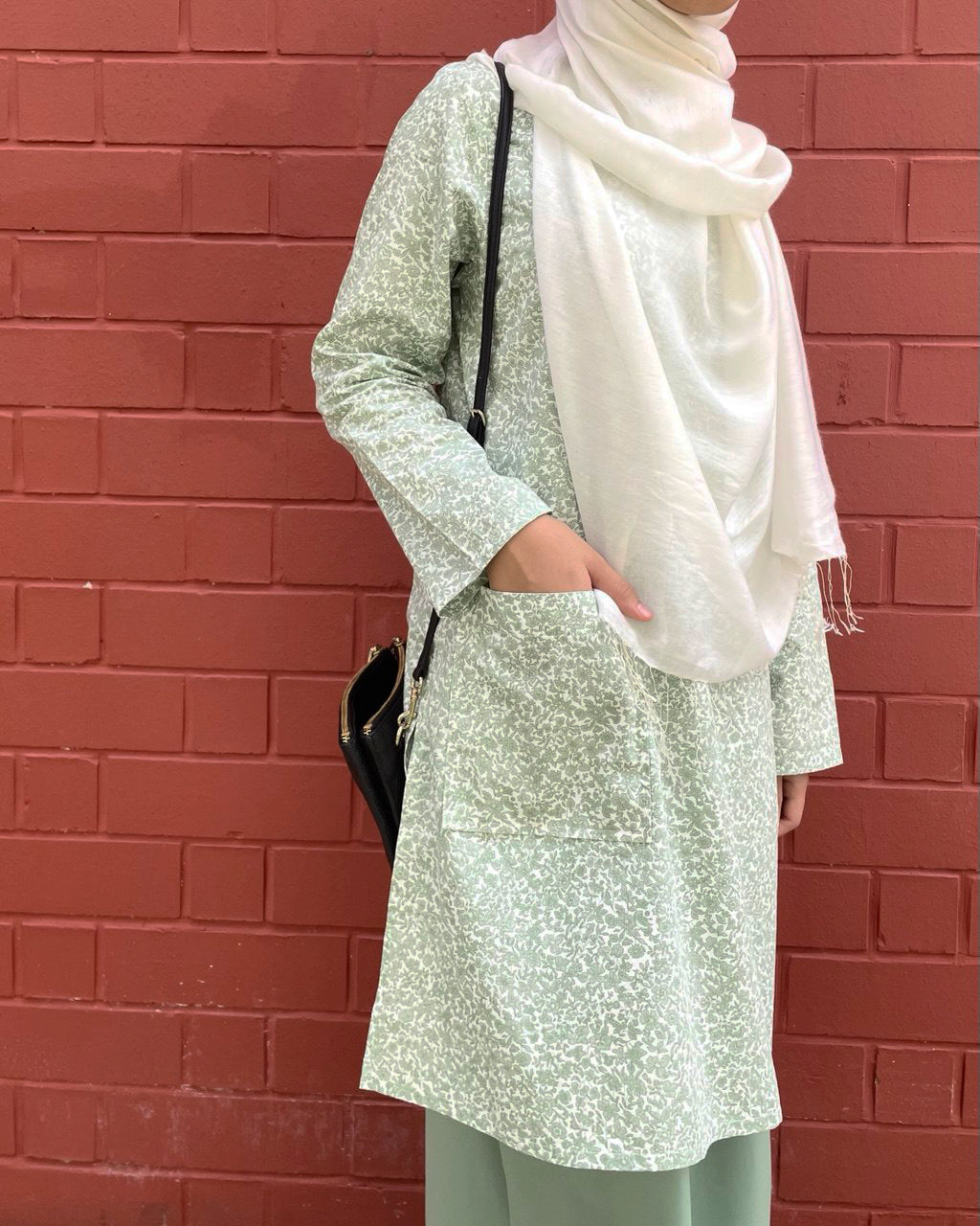 Sage Floral Blouse - OVA
