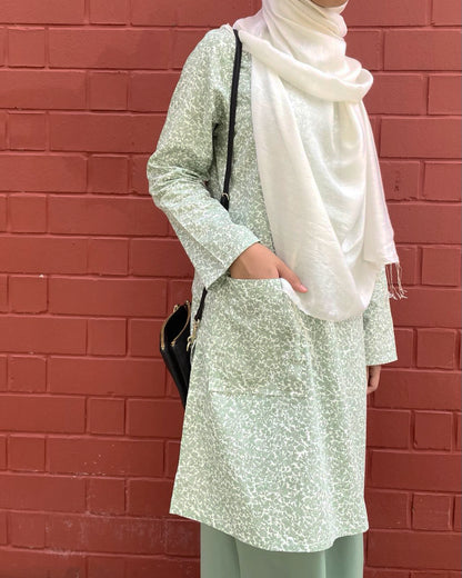 Sage Floral Blouse - OVA
