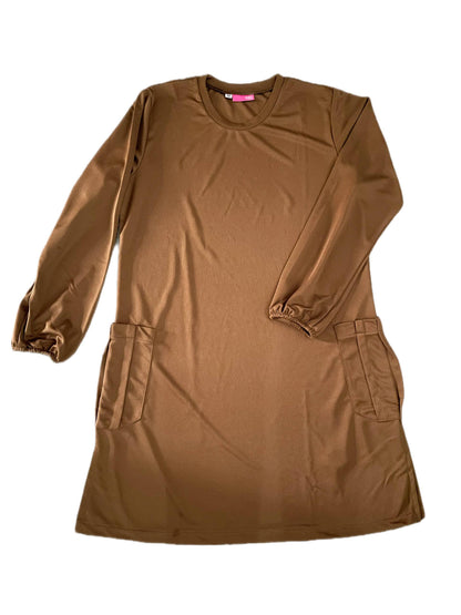 Brown long tshirt with long sleeves on a white background