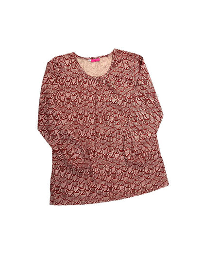 Japanese Waves Maroon