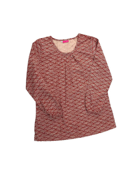 Japanese Waves Maroon