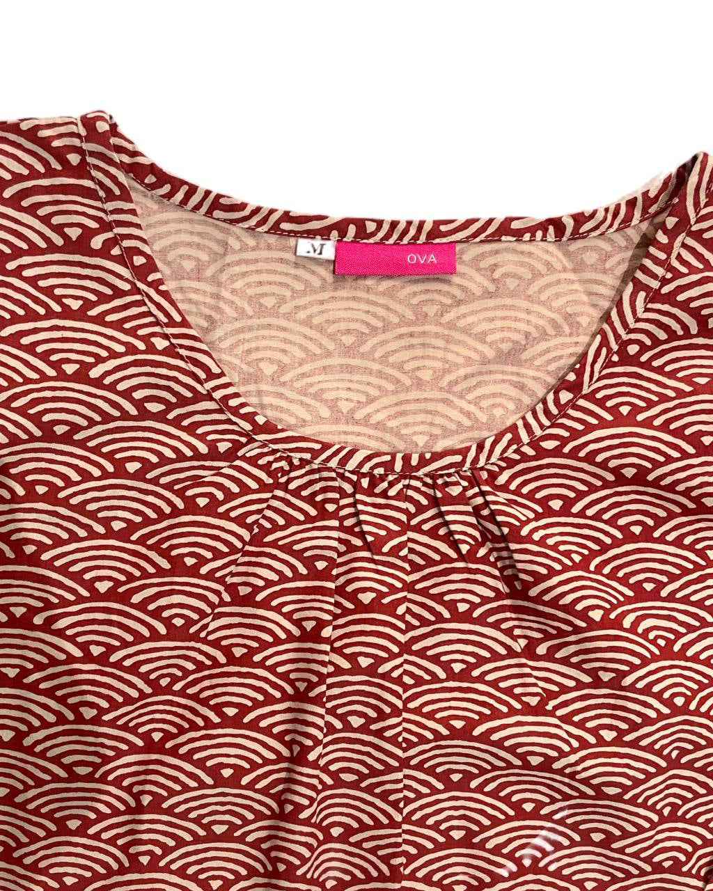 Japanese Waves Maroon