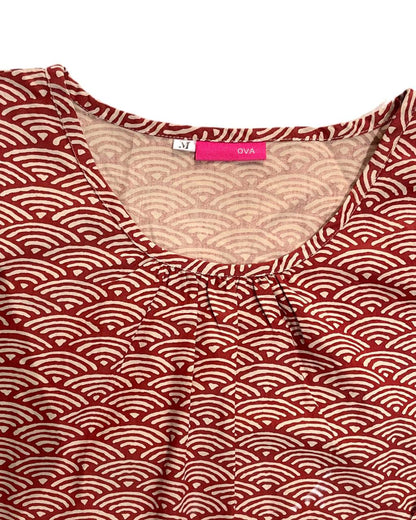 Japanese Waves Maroon