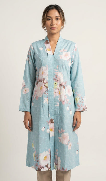 Kebaya Flare Cut Cotton Floral