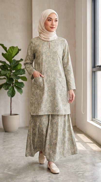 Set - Botanical Cotton Sage Green