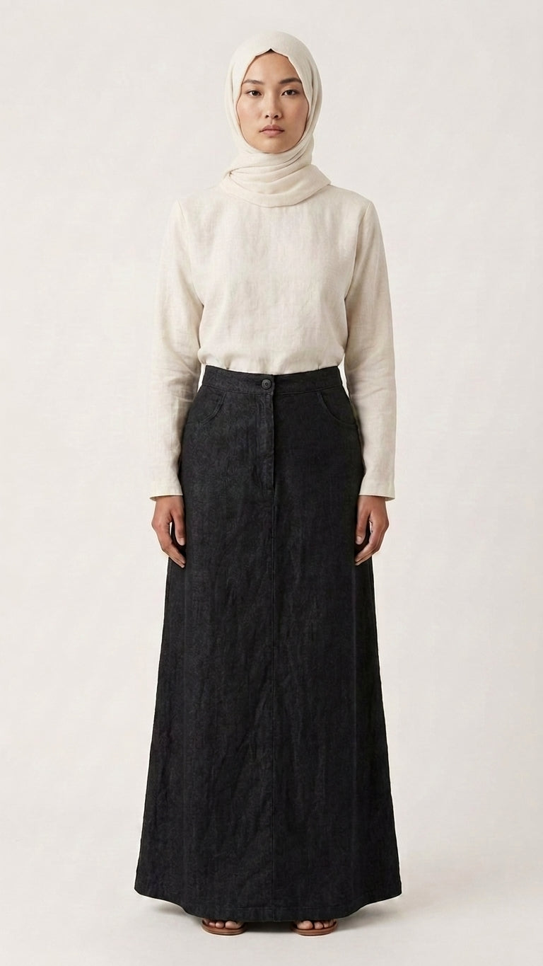 Indigo Elegance Skirt