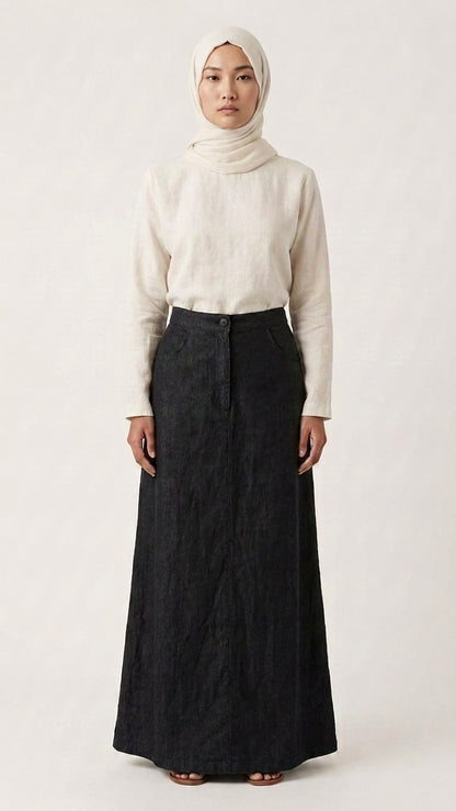 Indigo Elegance Skirt