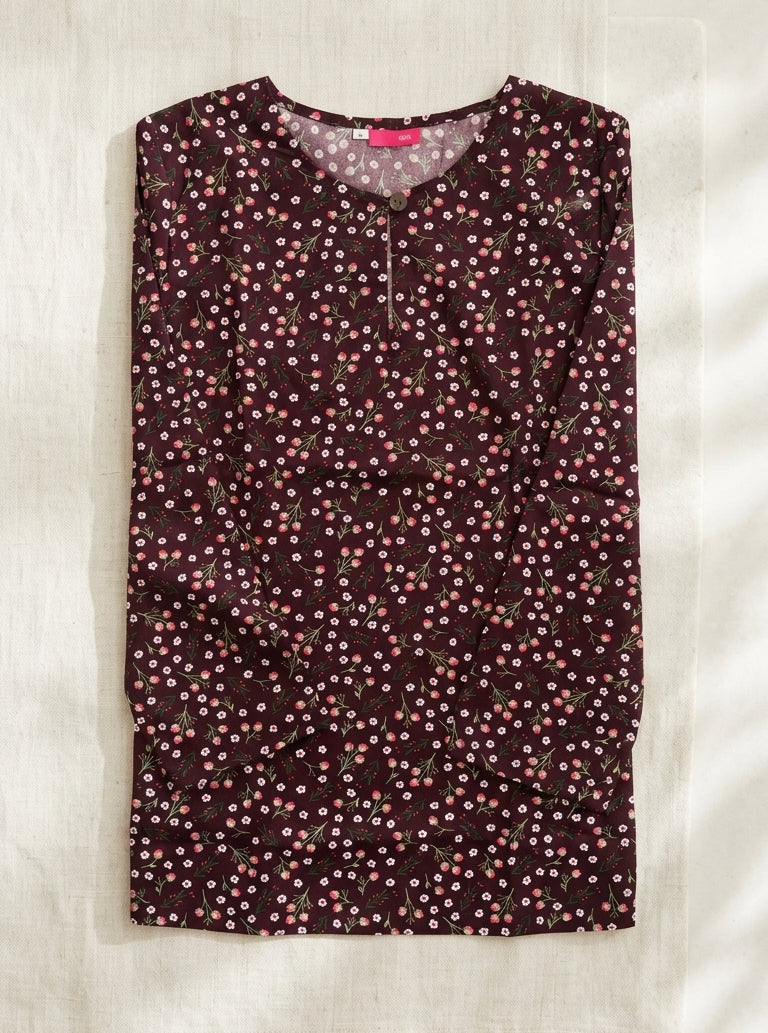 Floral-patterned shirt on a light background